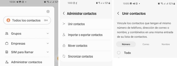 Eliminar contactos duplicados en Android